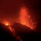 Lava erupts from the Stromboli volcano on Aug. 28.